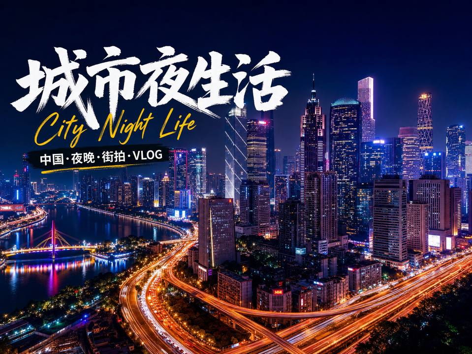 17c一起草城市夜景短视频霓虹都市
